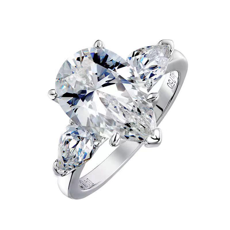 Eleganter Tropfenförmiger Diamantring für Damen – Stilvoll, Farbecht, Nischen-Design