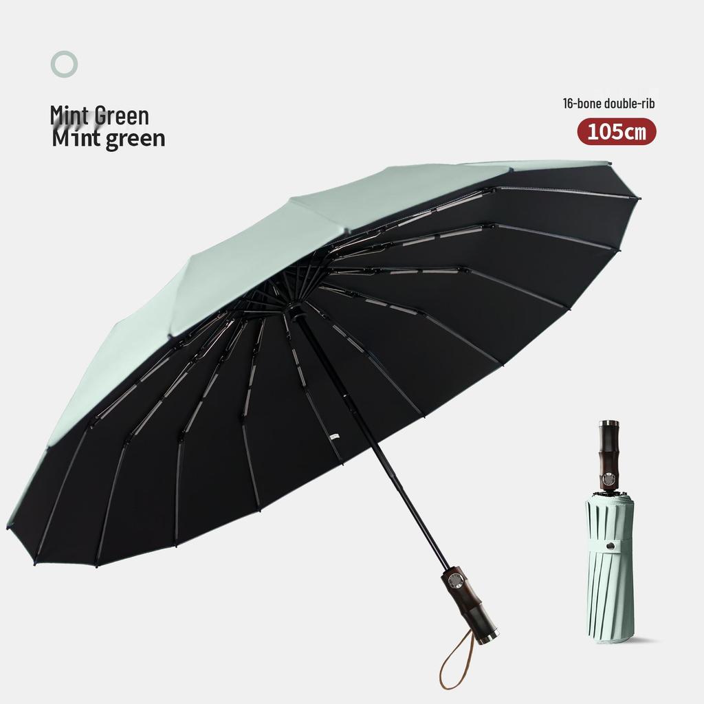 Extra Großer Automatischer Winddichter Doppelrippen-Sonnenschirm für Herren - Duale Nutzung und Zwei-Personen-Kapazität