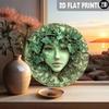TreeWomanCraft Metal Wall Art Wreath Hand Painted 2D Sign Home Decor