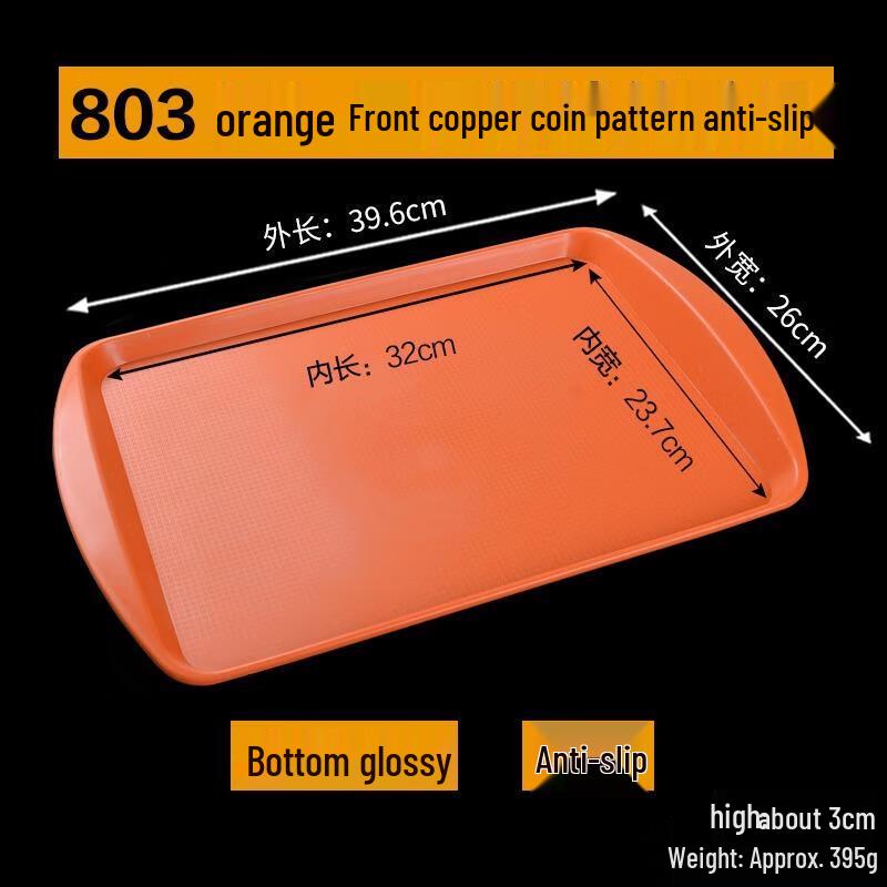 HANDUNYOU Commercial Non-slip Plastic Serving Trays