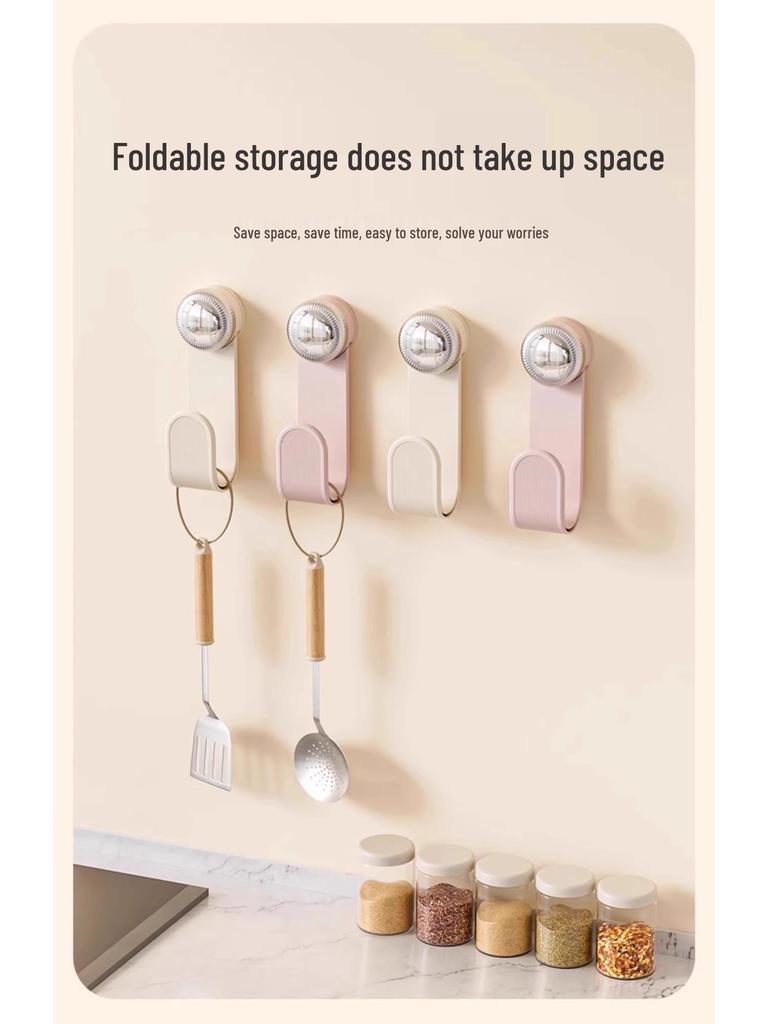 Wall-Mounted Rotating Pot Lid and Cutting Board Holder - Punch-Free Kitchen Storage Organizer