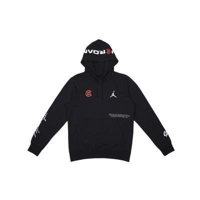 Air Jordan Clot X Logo-Print Pullover Hoodie US-Edition Herren-Hoodie Schwarz AR8395-010