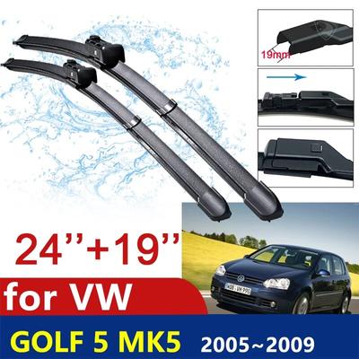 Para Volkswagen VW Golf 5 MK5 Golf V Rabbit 1K GTI 2004~2009 Palheta Limpadora de Carro Dianteira Limpadores de Para-brisa Acessórios para Carro