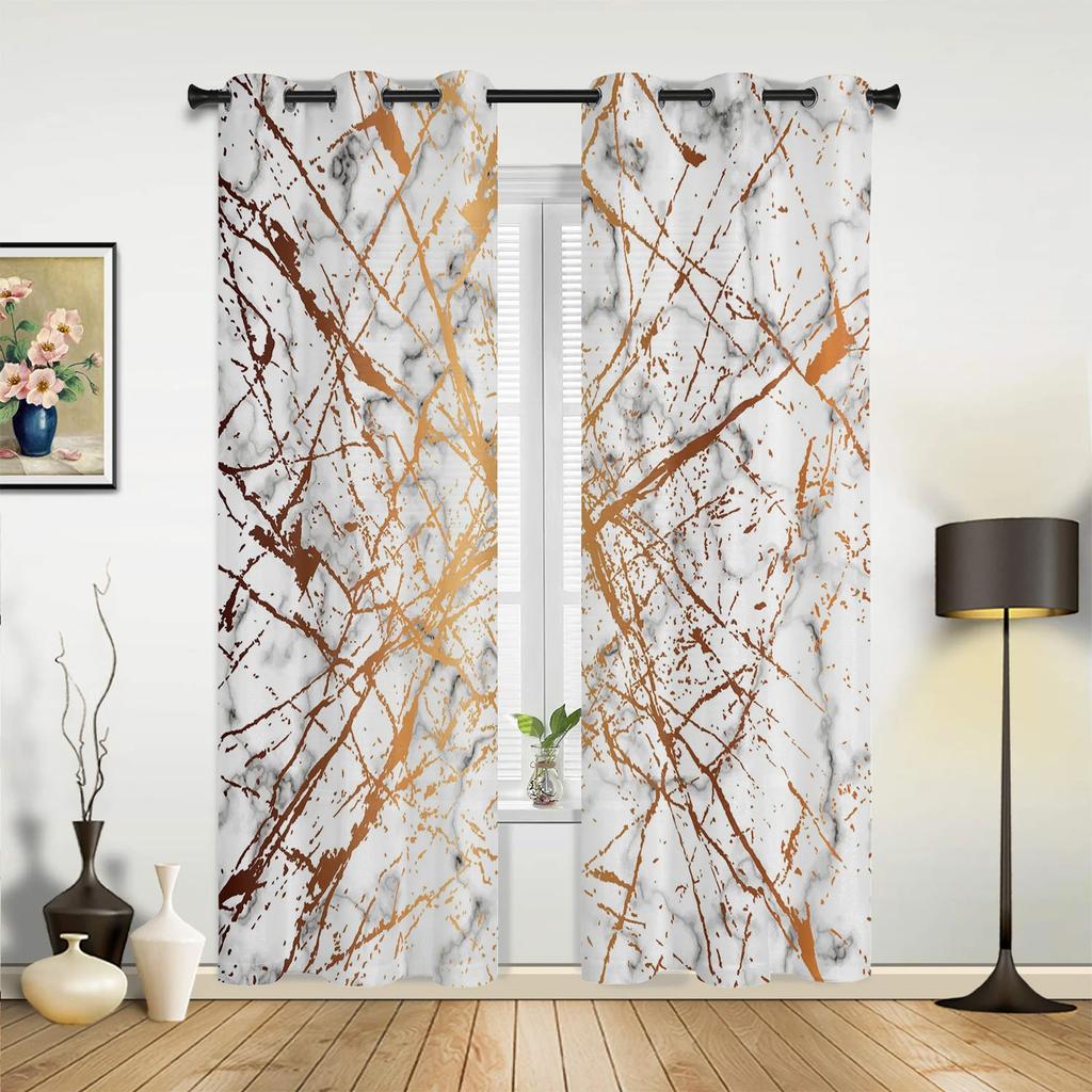 Marmorgardiner för Sovrum Vardagsrum Draperier Kök Barnrum Fönstergardin Modern Heminredning