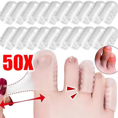 Transparent Soft Silicone Toe Caps Breathable Anti-Friction Toe Protector Prevents Blisters Toe Caps Cover Sweatproof Foot Care