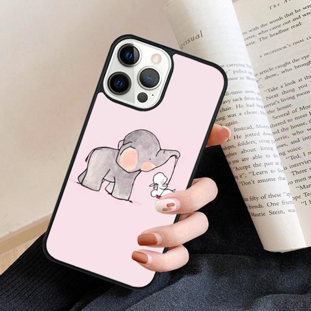 ADORABLE BABY ELEPHANT Phone Case Back Cover for iPhone 16 15 SE2020 14 13 11 12 Pro Max mini XS XR X PlusS Fundas Coque