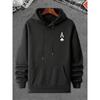 Herren-Hoodie mit Pik-Ass Pokerkarten-Grafikdruck Übergroßes Pullover-Sweatshirt Lässige Streetwear Langarm-Hoodie