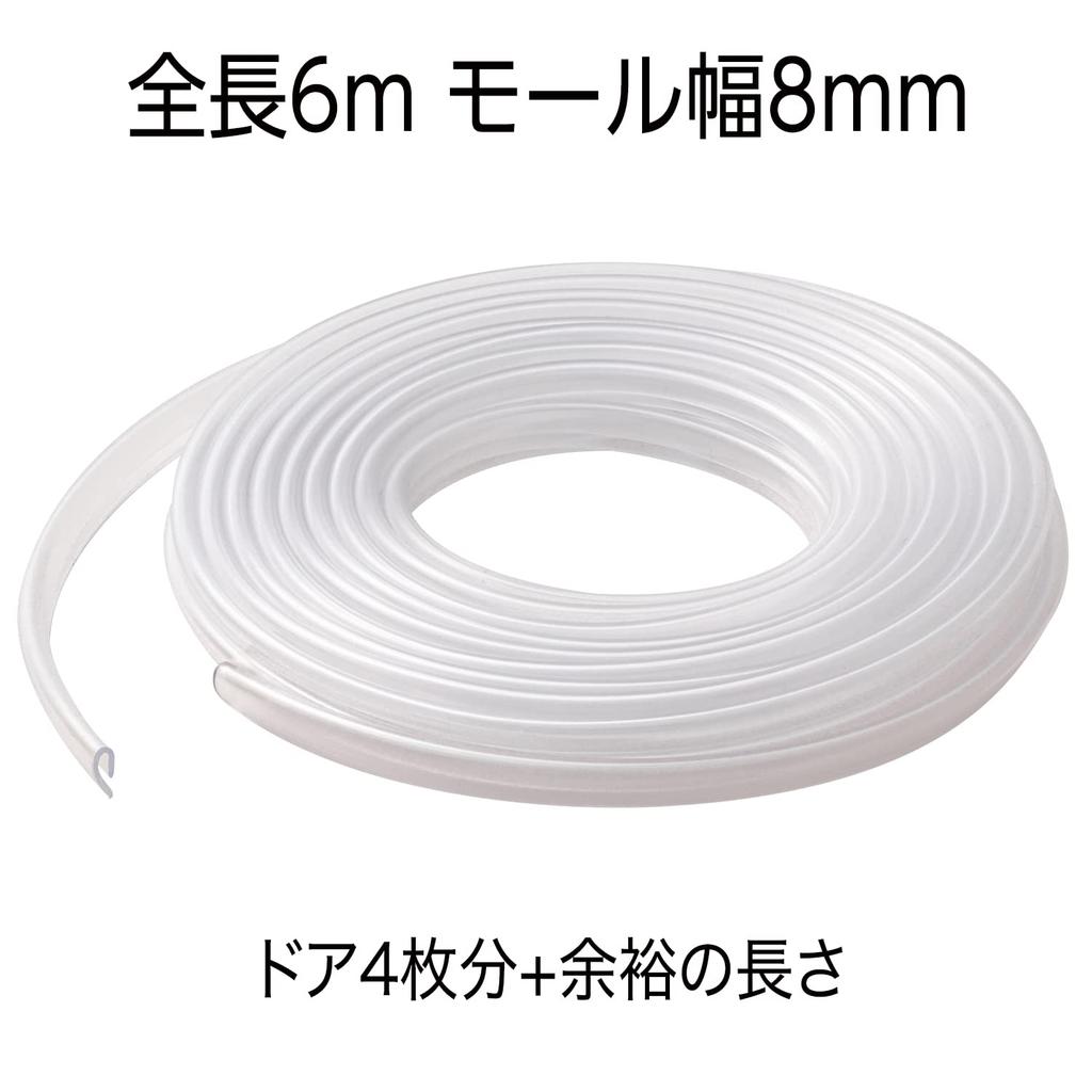 Seiwa K437 Car Exterior Goods J Type Door Mall Door Guard 6M Clear