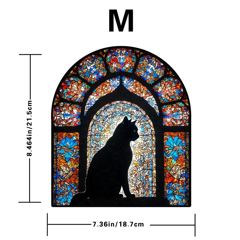 Palace Cat Puzzle Wooden Special-Shaped Splicing Toy Gift Original Art Decompression Puzzle