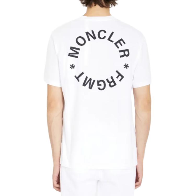 Moncler X Frgmt Collaboration Ss23 Logo Short Sleeve T-Shirt Unisex Tops White I209U8C00002M3265001