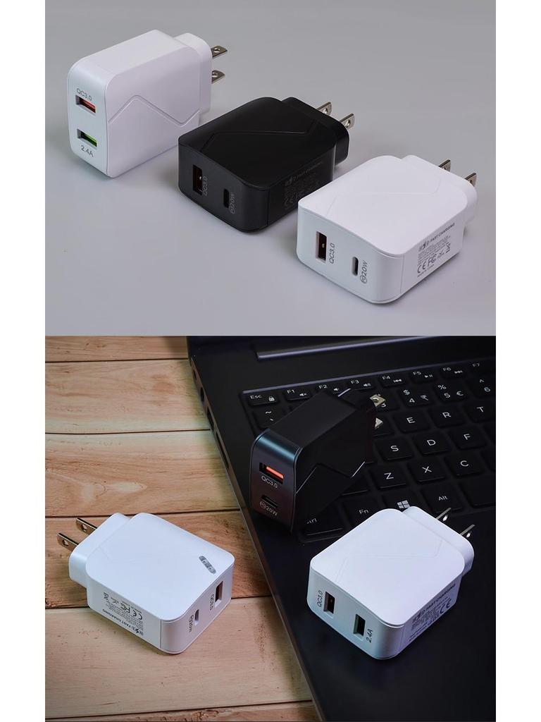 30W Smart USB Charger with Light, Fast 5V3A, Multi-Port EU & US Versions
