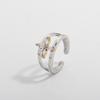 Luxury Stainless Steel Bracelet Ring Set for Women Men  four-leaf clover No Fading Waterproof Couple Jewelry Holiday Gift