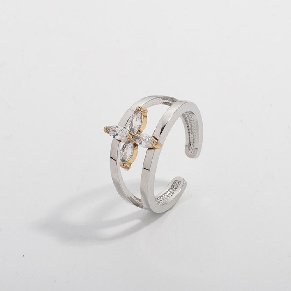 Luxury Stainless Steel Bracelet Ring Set for Women Men four-leaf clover No Fading Waterproof Couple Jewelry Holiday Gift