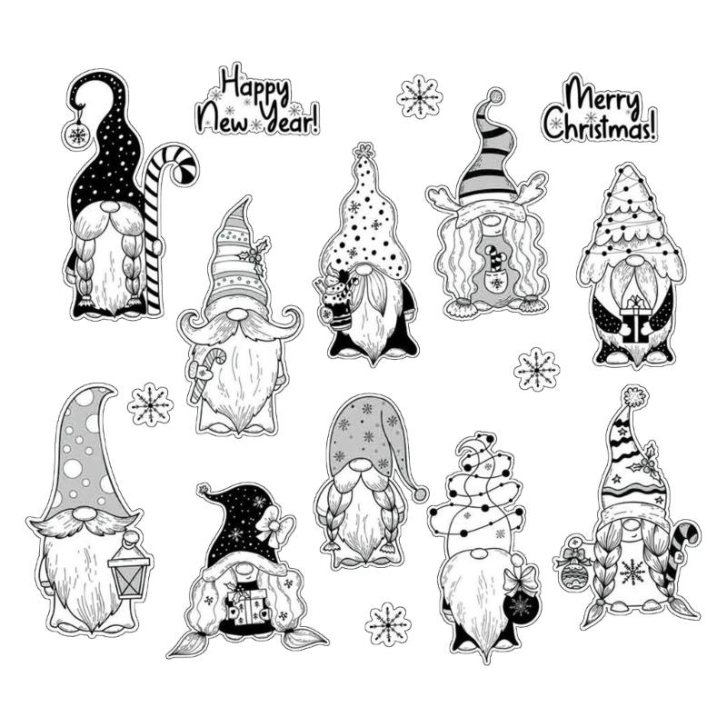 

Christmas Series Silicone Clear Stamps for Card Making Scrapbooking Embossing DIY Craft Album Decoration Rubber Seals 1