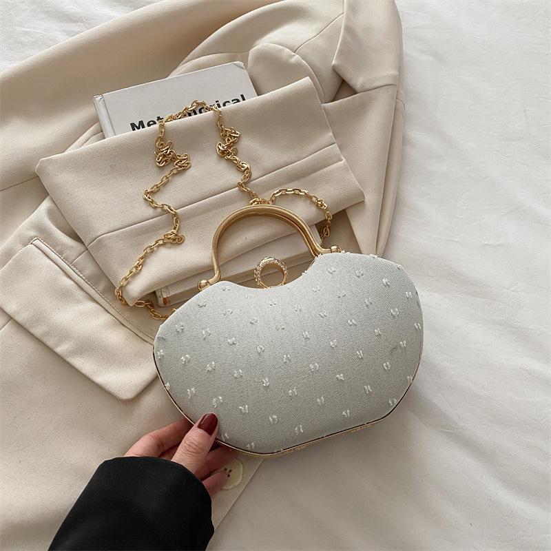 Simple Foreign Style Clip Bag 2025 Summer New Niche Chain Bag Popular Niche Messenger Bag Handbag This Year