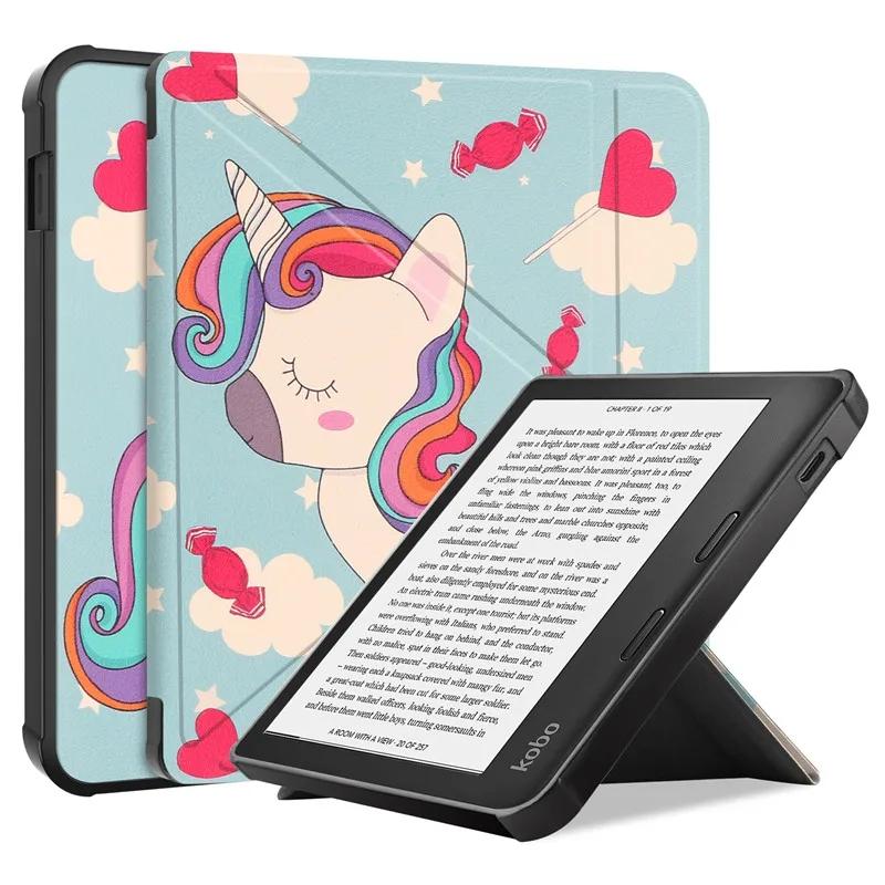 Custodia per Funda Kobo Sage Cover 8 pollici Supporto pieghevole magnetico Custodia in pelle PU per Hoesje Kobo Sage Custodia Cover 2021 Wake/Sleep
