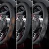 For 38cm Diameter O/D Type Universal Leather Car Steering Wheel Cover Steering Wheel Anti Slip Handle Cover Accessories