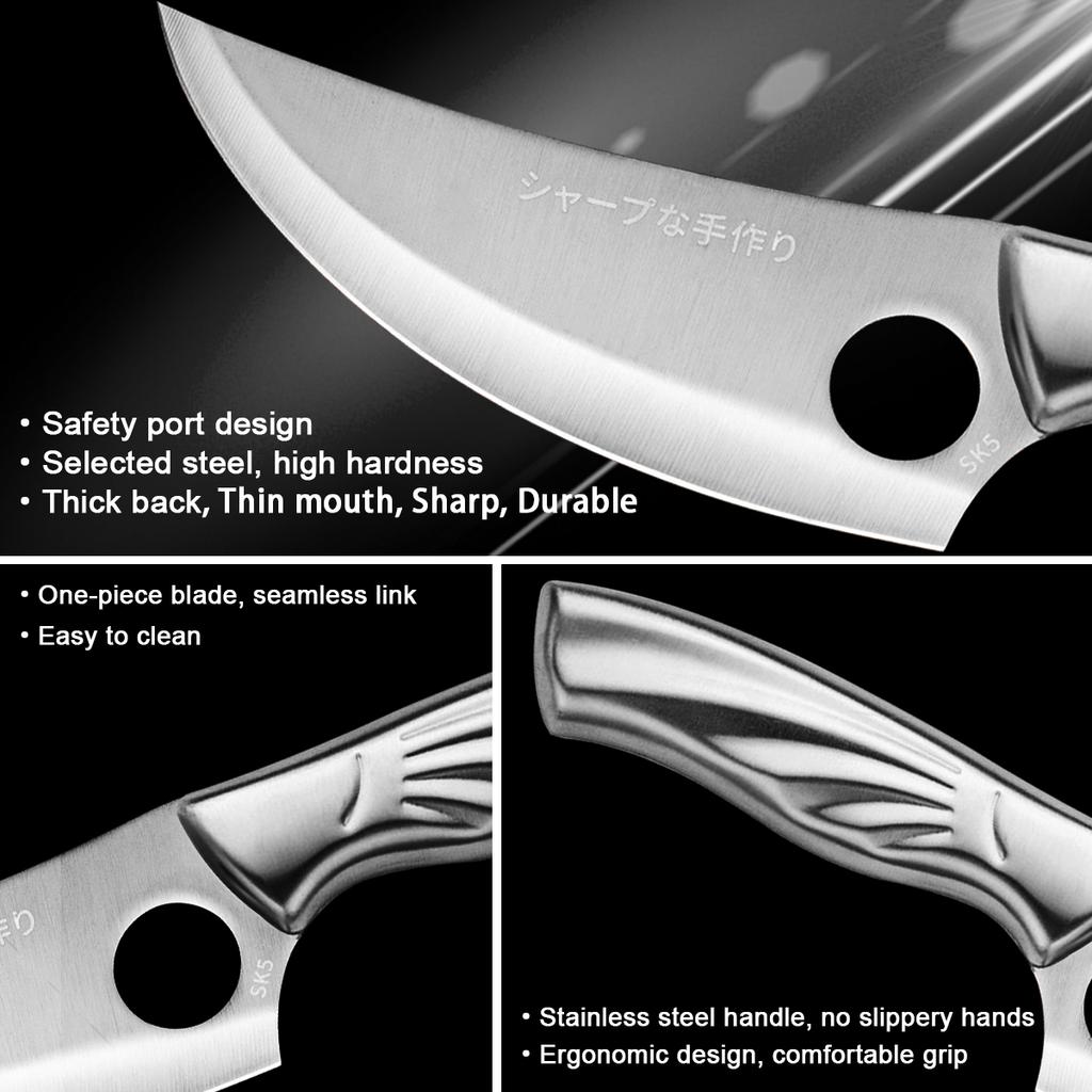 Boning Knife Full Stainless Steel Kitchen Knife Chef Knife Butcher Knife Sharp Knife Slicing Knife