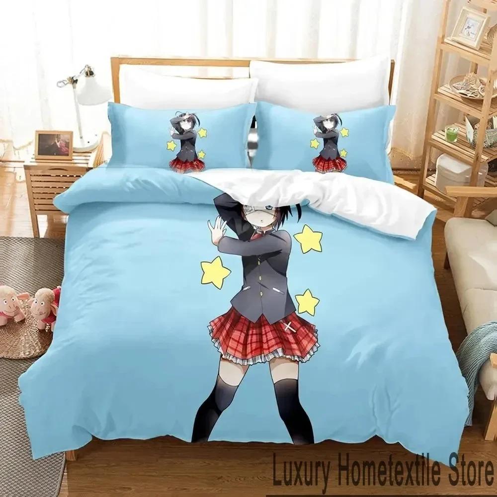 Anime Love, Chunibyo & Other Delusions Bedding Set Boys Girls Twin Queen King Size Duvet Cover Pillowcase Bed boys Adult
