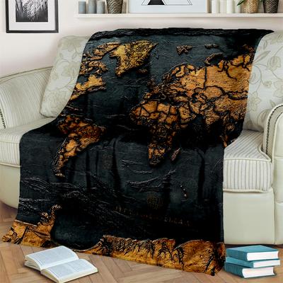 2025 Neuer Stil Retro Marine Seekarte Kompass 3D Decke, Weiche Überwurfdecke für Zuhause Schlafzimmer Bett Sofa Reise Büro Bezug