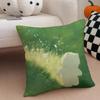Warm Healing Iittle Fresh Cartoon Animal Cushion Cover Linen Pillow Case Soft Breathable Protective Couch Room Decoration