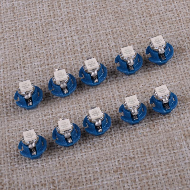 10Pcs 12V Car Interior trument Panel Light Dashboard Blue LED Bulb Dash Gauge Cluster Lamp Universal