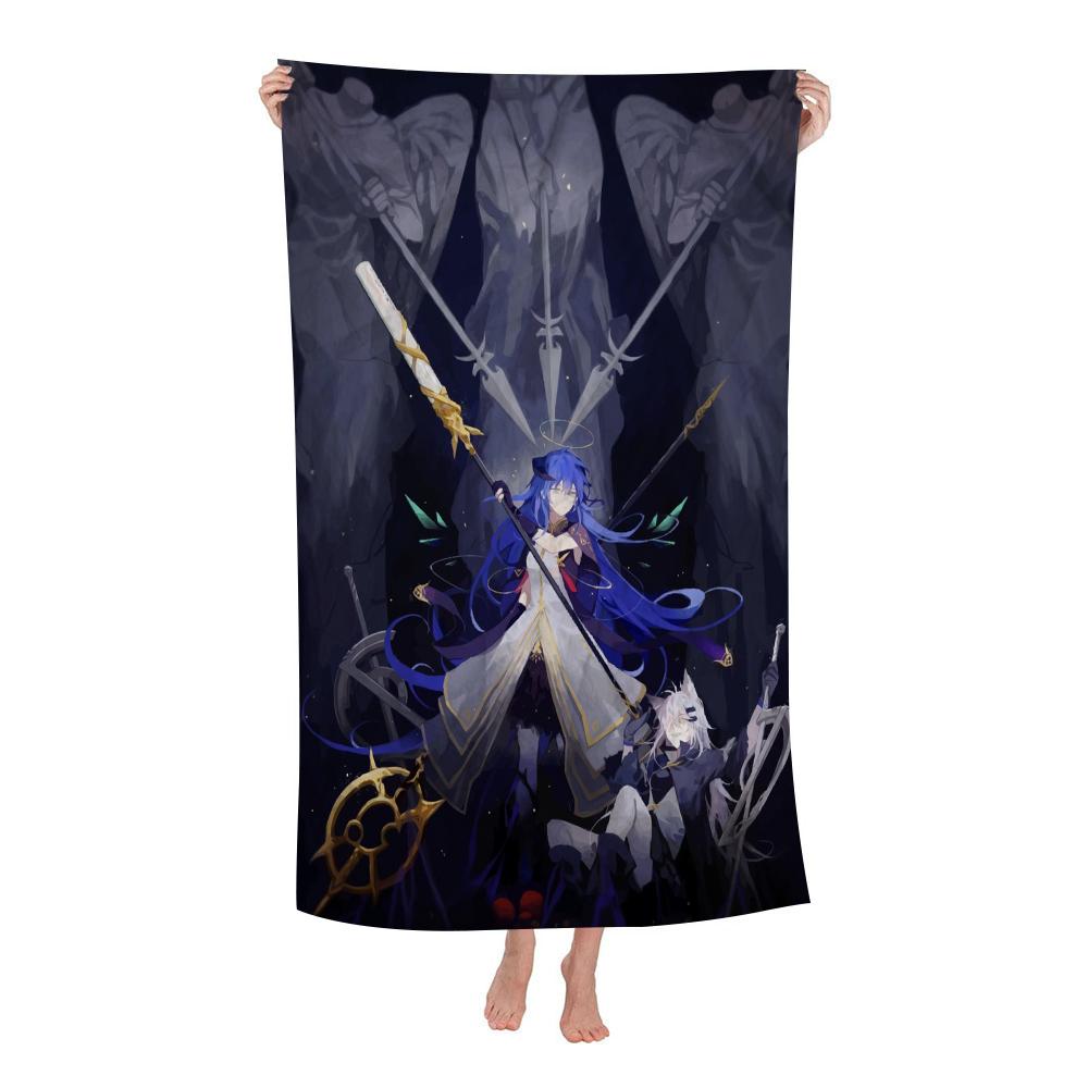 A-Arknights Beach Towel Colorful Bath Towels for Girl Microfiber Quick Dry Sand Free Beach Yoga Spa Gym Pool