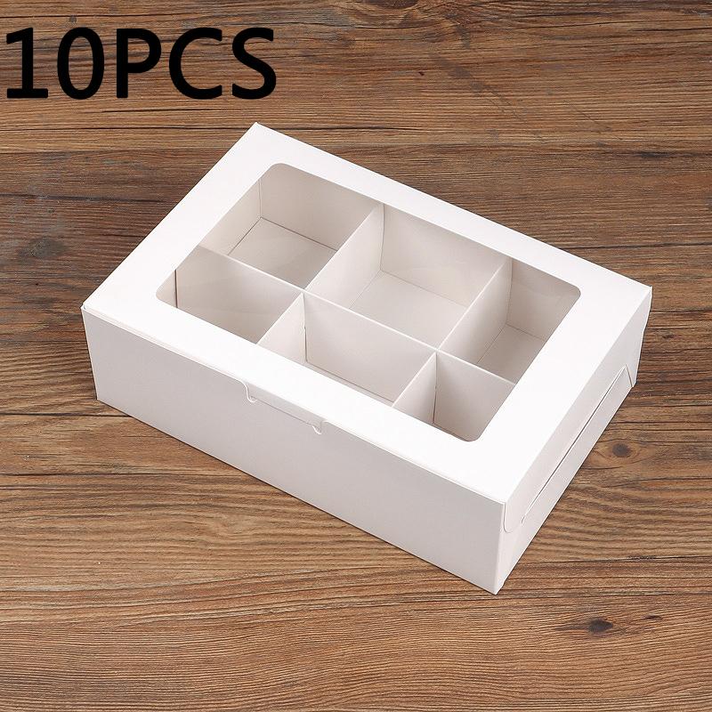 WTEMPO Foldable Clear Window White Paper Gift Boxes Multi-cavities DIY Flowers Soaps Small Presents Packaging Boxes Perfect for Birthday Wedding