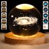 Crystal Ball Night Astronomy Lamp Creative 3D Glowing Planetary Galaxy Astronaut Ball Night Rechargeable Bedside Night Lamp
