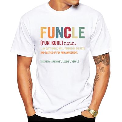 Funny Uncle Men T-Shirt Hero Letters Printed Harajuku T Shirts Short Sleeve Tshirts Cool Tee