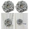 55KF 2PCS Large Floral Curtain Tiebacks Simulated Fabric Flower Curtain Ties for Indoor and Outdoor Modern Home Decoration