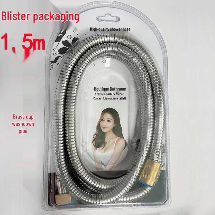 Explosion-Proof Stainless Steel Shower Hose, Electroplated Metal, Available in 1.5M or 2/3M Lengths