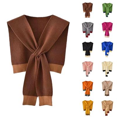 Damen Modischer Gestrickter Schal Schal Wolle Schulter