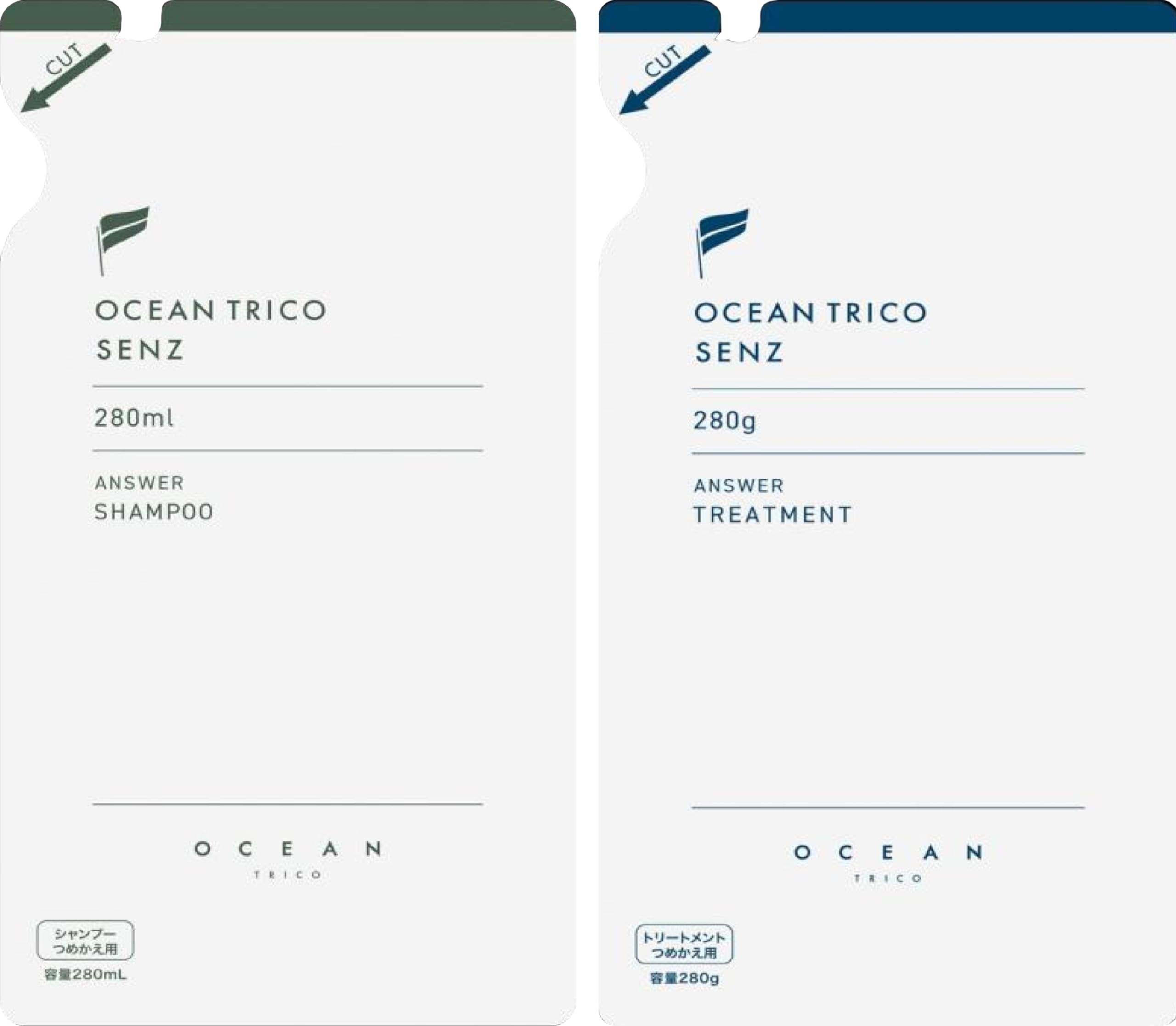 

OCEAN TRICO SENZ Scalp Shampoo Treatment (Refill Set) 280mL280g