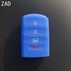 ZAD silicone rubber car key case cover shell skin holder protector for KIA Cadenza New K7 2013 2014 2015 2016 4 buttons key set