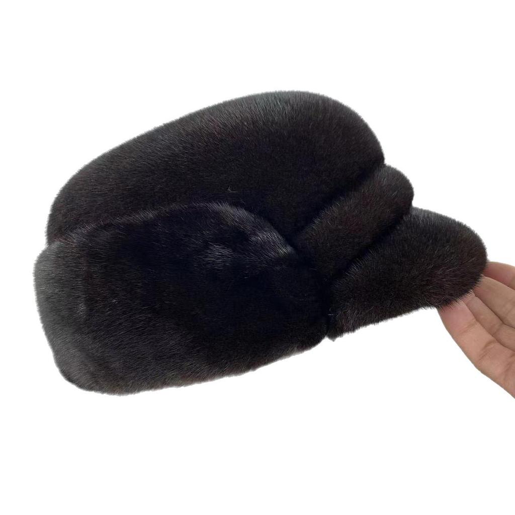 Yinxiyuan Men's Winter Mink Fur Hat - Middle-Aged and Elderly Style