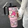 Twilight Ice Shield Insulated Cup, Large Capacity Stainless Steel Water Bottle for Men and Women, Customizable Design.