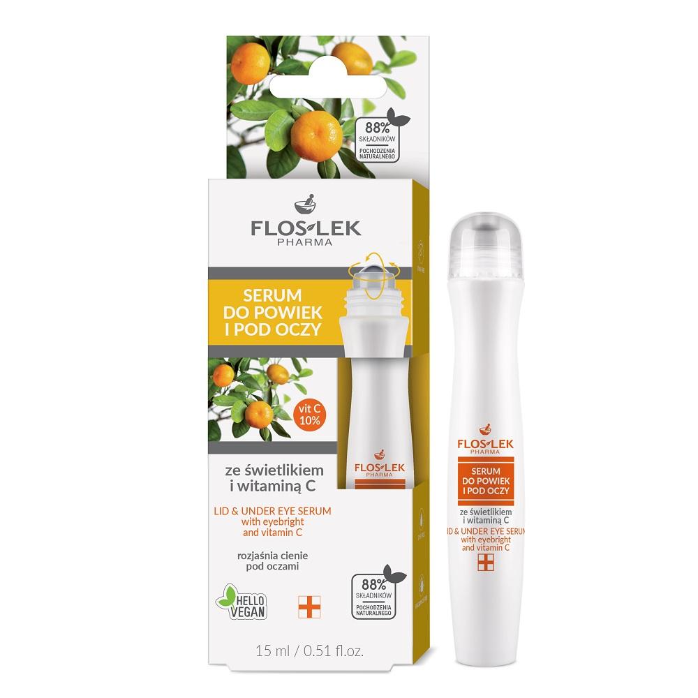 Floslek Eye and Under-Eye Serum with Eyebright and Vitamin C, 15 ml