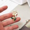 Internet Celebrity Daisy Flower Brooch Pink White Green Leaf Daisy Daisy Pin Femininity Suit Corsage