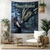 Gothic Illustrations Custom Your Name Wall Decor Tapestry Art For Pet Memorial Birthdaywedding Party Backdrop Family Gift