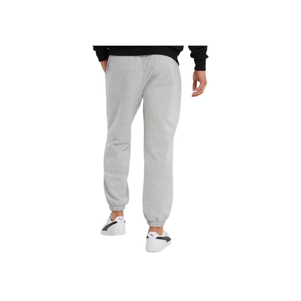 Puma Logo Embroidered Cuffed Sports Pants Women pants Gray 539736-04