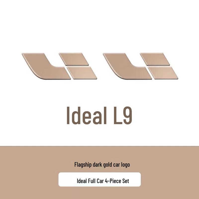 Premium Dunkelgold Auto Logo Abdeckung Aufkleber - Ideal für L6, L7, L8, L9 Modelle: Exklusives Flaggschiff-Upgrade in Dekor und Accessoires