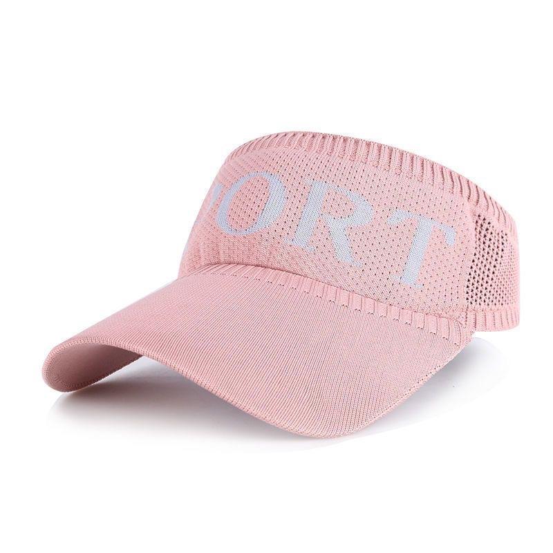 2026New Summer Empty Top Sport Cap Brim UV Protection Knitted Hat Breathable Sun Outdoor Hat Korean Fashion Sunshade