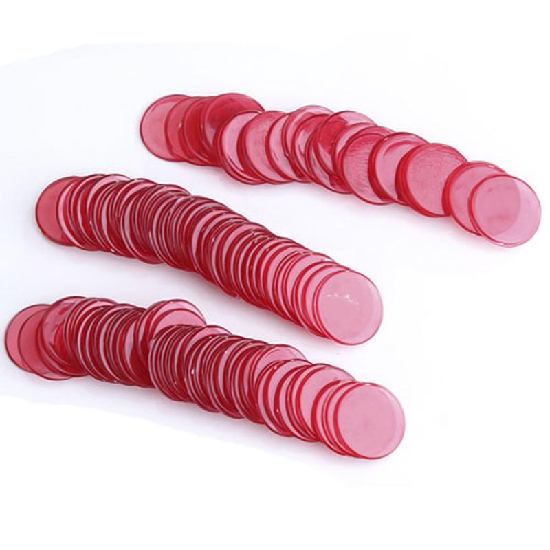4 Colors Bingo Games Chips Markers for Cards Game Plastic 3/4 Inch Pack of 100