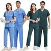 Unisex Quick-drying V-neck Scrub Suit for Nurses