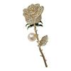 Brand New Shining Classic Rose Brooch, Autumn and Winter Coat Wear Versatile Brooch, Temperament Personality Pin for Women Accessories