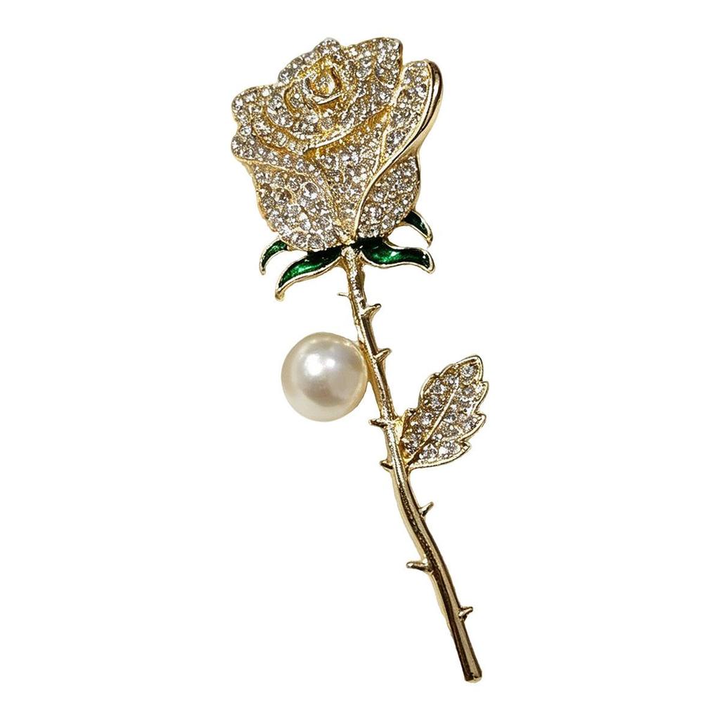 Brand New Shining Classic Rose Brooch, Autumn and Winter Coat Wear Versatile Brooch, Temperament Personality Pin for Women Accessories