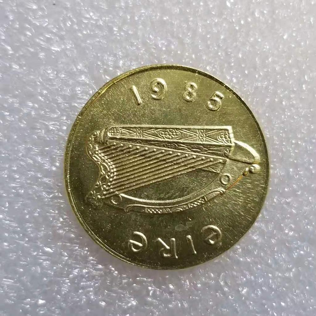 Dollaro d'Argento Irlandese 1985, moneta commemorativa, artigianato antico, materiale ottone