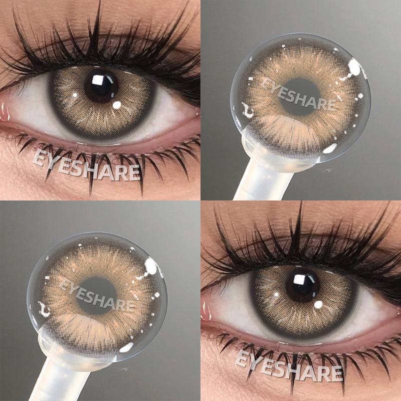 2Pcs Color Contact Lenses for Eyes Fashion Eye Lens Blue Eye Lenses Brown Lenses Gray Pupils Lens Yearly Green Contacts