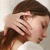 Vnox Exquisite Bling CZ Stone Wedding Bands Rings for Women Jewelry, 1MM Thin Gold Color Stainless Steel Finger Ring Gift To Her